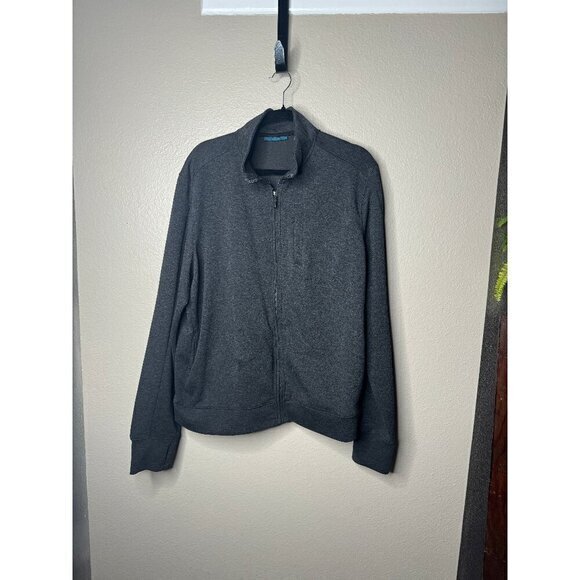 Perry Ellis Men's Gray Long Sleeve Zip Up Sweatshirt,‎ zip up sweatshirt, - Picture 1 of 7